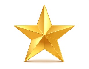 Fototapeta premium Golden Star Symbol of Excellence.