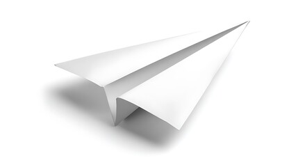 Fototapeta premium white paper airplane isolated on white background