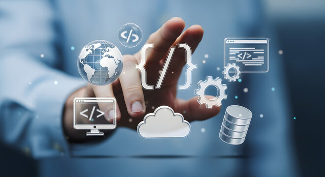 Web Development Hand Interaction Icon Animation