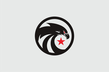 Modern and minimalist abstract Eagle vector logo template