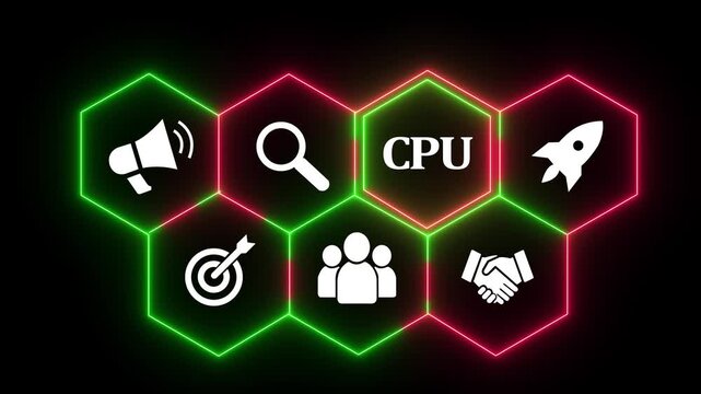 Glowing neon line Product Transfer concept button on a futuristic computer screen. technology background with rotating world map icon, Business.4k