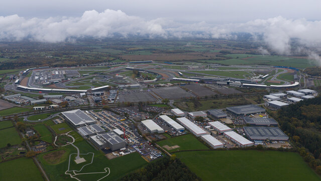 Silverstone race circuit in Towcester, United Kingdom.