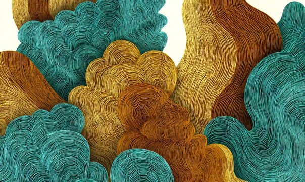 The paint displays a kaleidoscope of colors, including green, blue, and orange, all of which are enhanced by the boldness of the brushstrokes