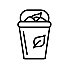creative composting bin icon