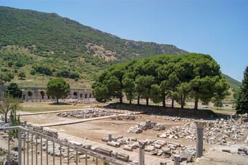 The Temple of Hadrian in Ephesus Ancient City, Sel&ccedil;uk, Turkey.