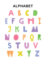 Bright Chunky Letter Alphabet Chart | Classroom & Nursery Wall Art