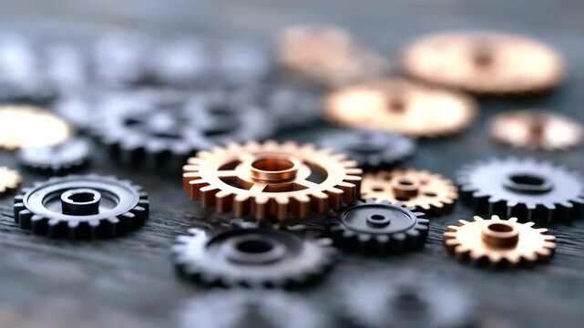 Gears and cogs precision machine components mechanical parts metallic elements