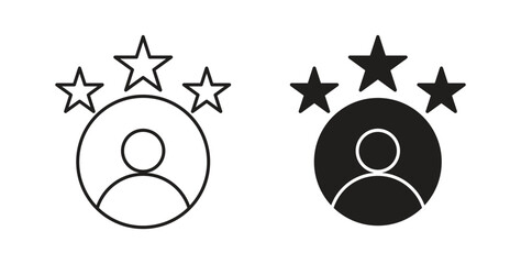 Customer satisfaction icon symbol. Vector EPS 10. line and glyph icon