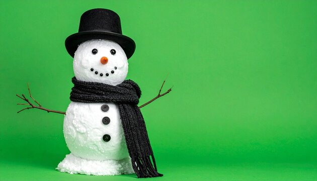 snowman with green screen background
