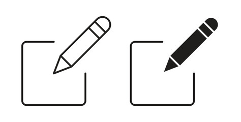 Edit icon symbol. Vector EPS 10. line and glyph icon