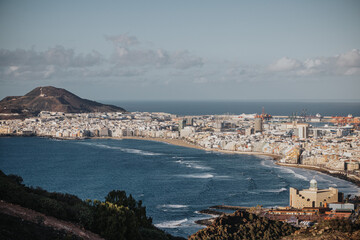 Ausblick von S&uuml;den auf die Stadt Las Palmas, Gran Canaria, Kanarische Inseln