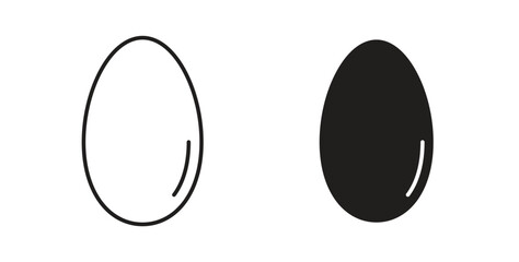 Egg icon symbol. Vector EPS 10. line and glyph icon