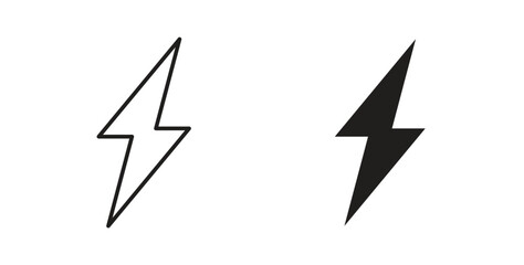 Electricity icon symbol. Vector EPS 10. line and glyph icon