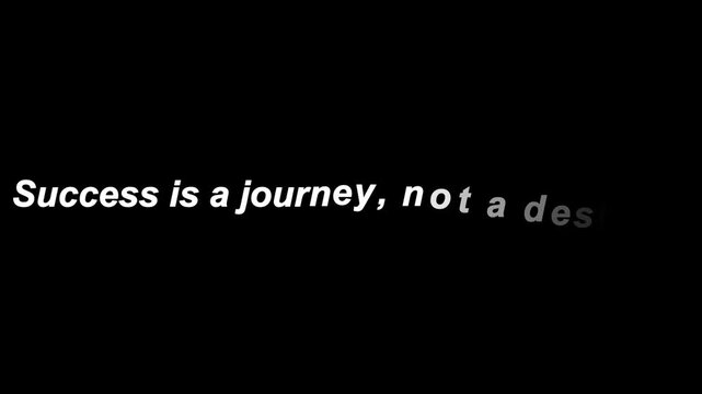 Mindset Shift: "Success Is A Journey, Not A Destination."