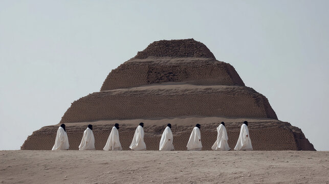 Realistic Ancient Mesopotamian Ziggurat Reconstruction with Priests