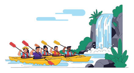 Kayak Adventures: Exploring Waterfalls And Enjoying Life With Friends And Group