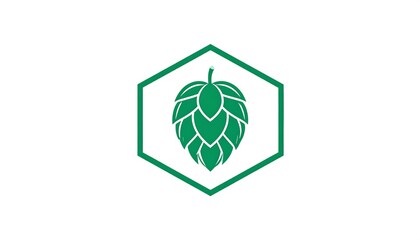 Hop Plant Logo Design Minimalist.