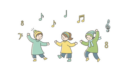 Joyful Musical Trio Dancing to the Rhythm of Delightful Melodies