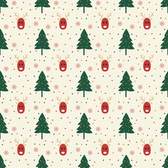 Seamless Christmas pattern illustration vector