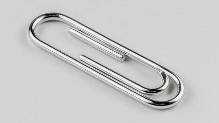 Paper clip isolated on white background