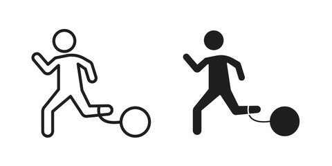 Escape icon doodle set. editable outline stroke vector eps