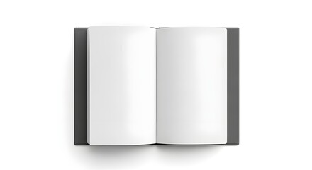 Open blank notebook, perfect for showcasing your designs