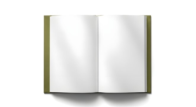 Open book with blank pages, ready for your text or image