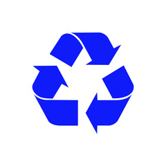 Recyclable blue plastic sign 