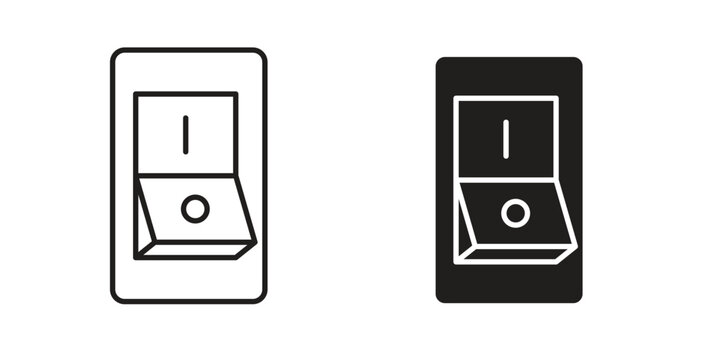 Electric switch icon isolated vector Illustration. Vector pictogram for web and app