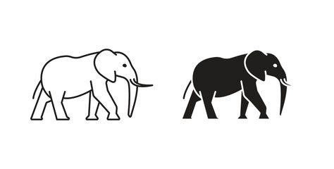 Elephant icon isolated vector Illustration. Vector pictogram for web and app