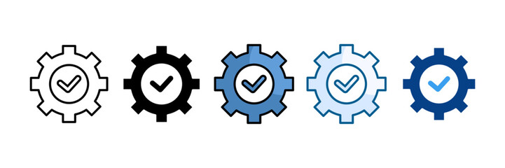 System Reliability Icon Set Multiple Style Collection