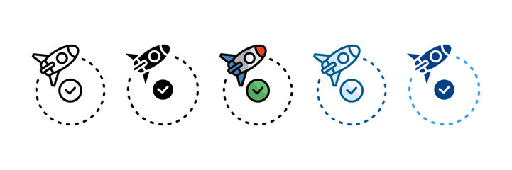 Reliable Launch Icon Set Multiple Style Collection