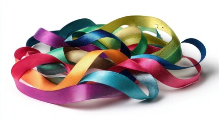 Ribbon strand isolated on white background