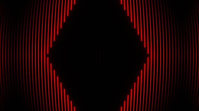 Red Neon Lines Moving in Turn Background VJ Loop in 4K