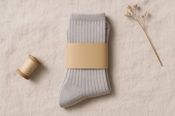 Minimalist Cotton Sock Mockup