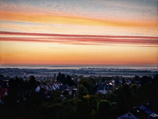 Fototapeta premium sunset over the city