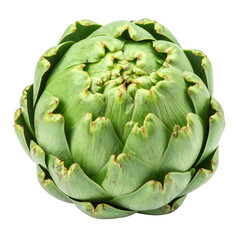 Obraz premium Fresh artichoke isolated against dark background in a culinary close up perfect for healthy recipes and nutritional guides featuring detailed texture and vibrant green color