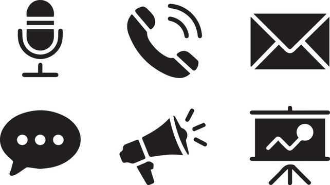 Communication icon set