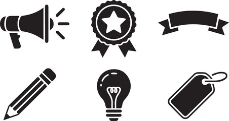 Icon set for communication and creative concepts
