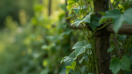 Fibrous Tendrils of a Vine. Trellis Gardening Techniques for Vines. Ultra Realistic Vine Growth. Tips for Managing Vines on a Trellis.