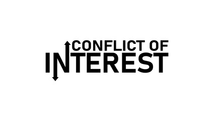 Fototapeta premium Conflict of Interest, black isolated silhouette