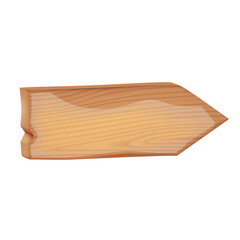 Natural Light Wooden Arrow Sign Pointing Right Rustic Design Isolated On Transparent Background