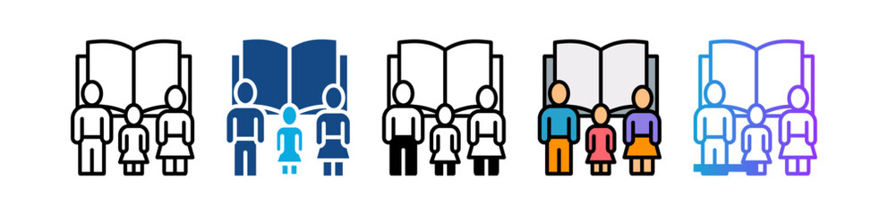Obraz premium Parent Education multiple icon