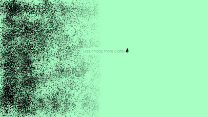 Minimal Pastel Wallpaper with “Less Chaos, More Clarity” Aesthetic Typography
