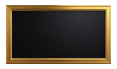 Elegant Gold Framed Chalkboard for Versatile Display.