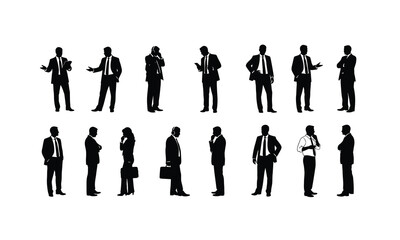 Silhouette of a lawyer attentively listening to a client s concerns representing legal consultation and advice isolated on white background