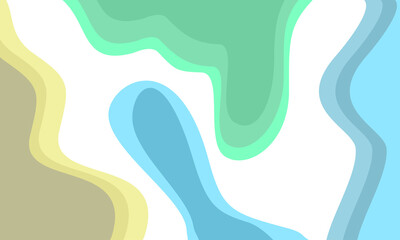 Dynamic Abstract Layered Paper Cut Background