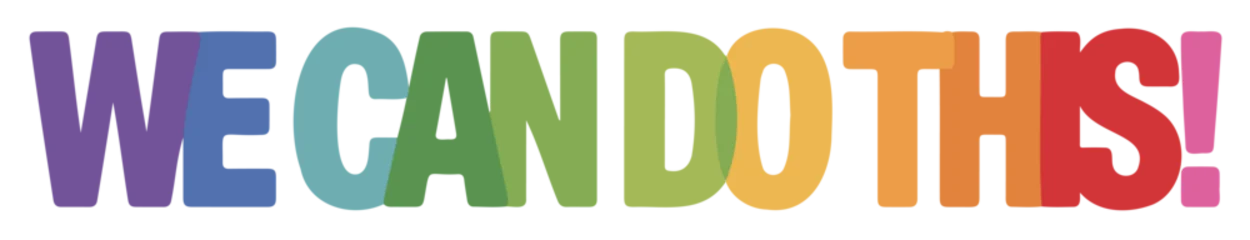 Fototapete Positive Typografie We can do this colorful typography design motivational message for posters and social media campaigns  © Shahid3383