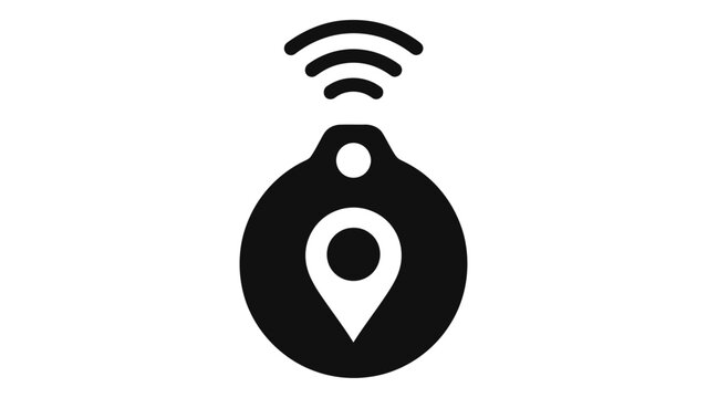 Bluetooth item tracker device icon symbol for finding lost objects and asset tracking solutions Vector