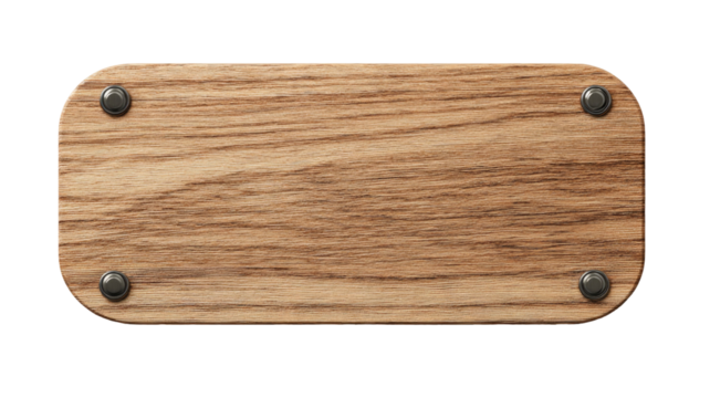 Old rustic wooden board with natural grain texture and aged timber surface ideal for food styling and crafts isolated on white background